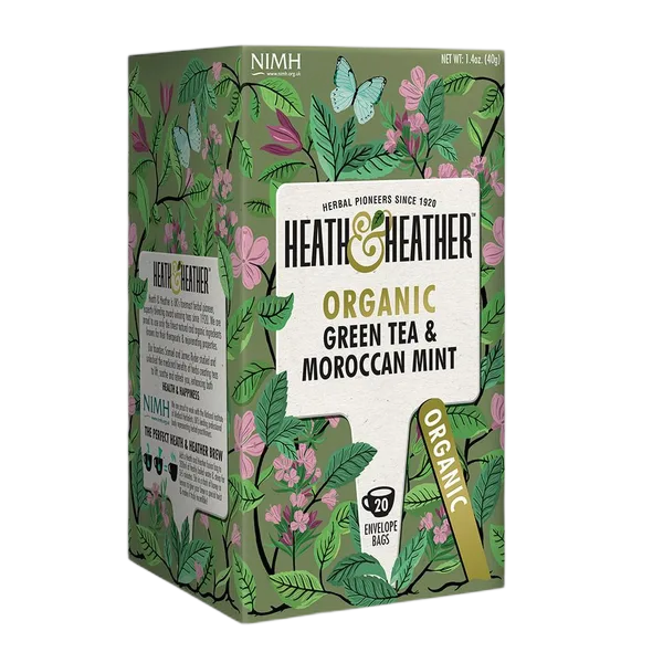 Heath And Heather Organic Green Tea & Moroccan Mint 20'S