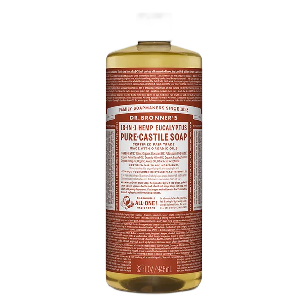 Dr Bron M Org Eucalyptus Liq Soap 32oz/946ml