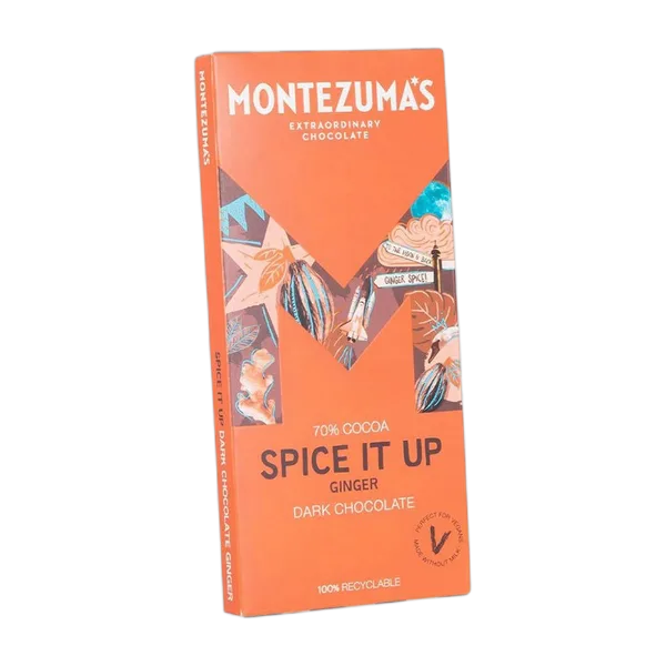 Montezuma'S Spice It Up Ginger Dark Choc (70% Cocoa) 90g