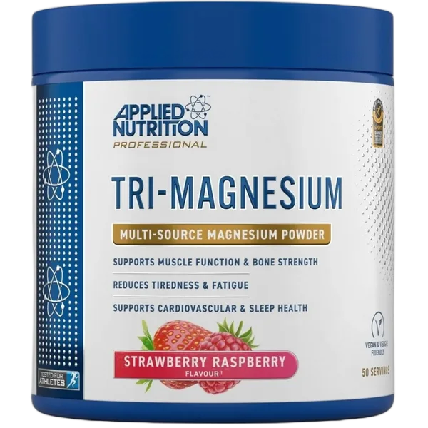 Applied Nutrition S/Berry R/Berry Tri-Magnesium Powder (50svs) 200g