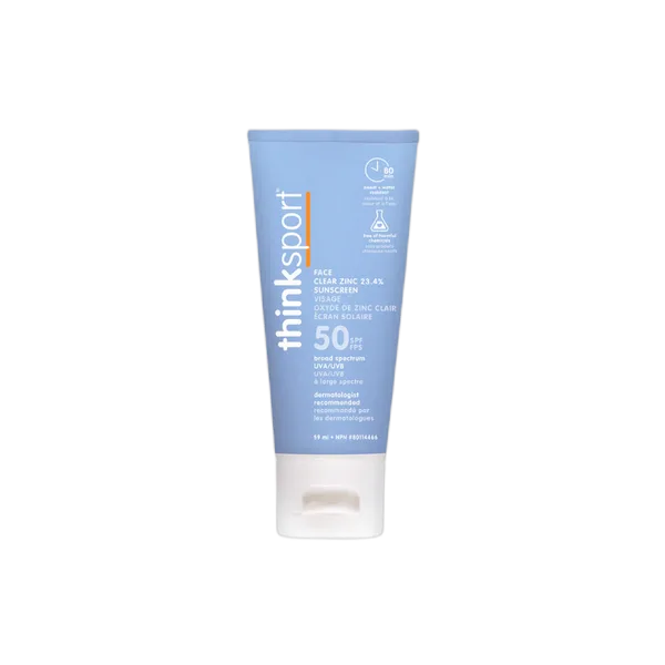 Thinksport Clear Zinc Active Face Sunscreen Lotion Spf50 2oz/59ml