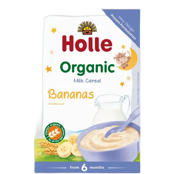 Holle Org Milk Cereal Bananas Nas 250g