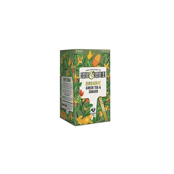 Heath And Heather Org Green Tea & Ginger 20'S