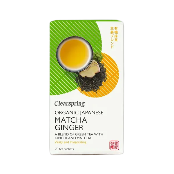 Clear Spring Org Matcha Ginger Green Tea Blend 20tbs #Tea0709.036a