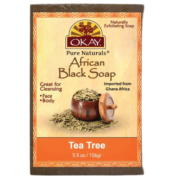 Okay African Black Tea Tree Soap 5.5oz/156gm #Ok-Sabtt5