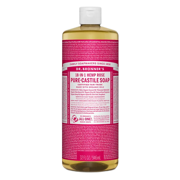 Dr Bron M Org Rose Liq Soap 32oz/946ml