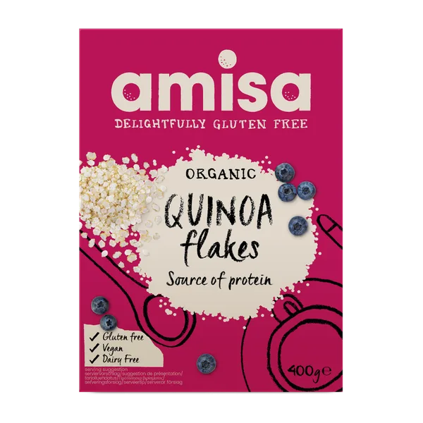 Amisa Org G/F Quinoa Flakes 400gm