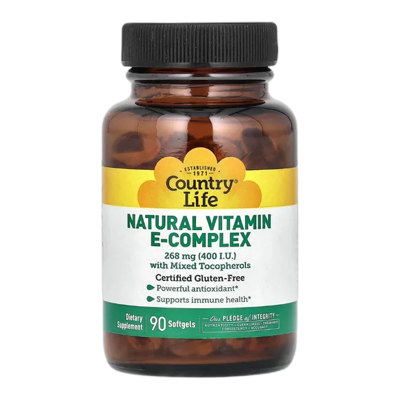 Country Life Natural Vit E-Complex 268mg (400 I.U) 90’S