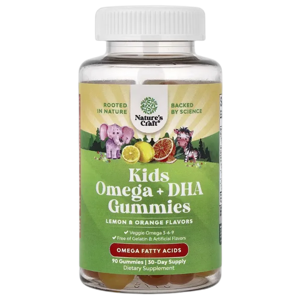Nature’S Craft Kids Omega 3 & Dha Lemon & Orange Flavor Gummies 90’S