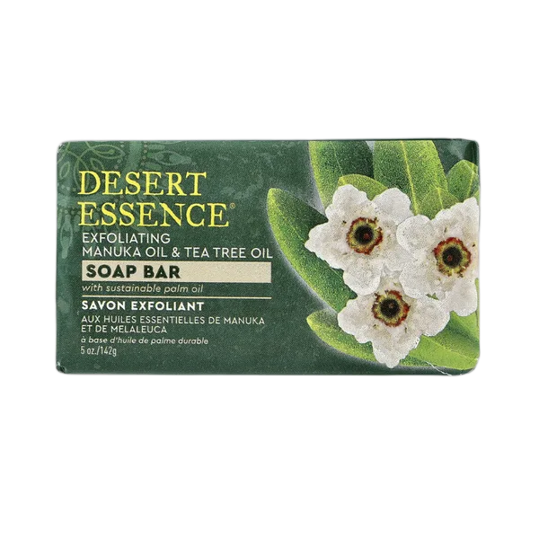 Desert Essence Exfoliating Manuka Oil & Tea Tree Oil Soap Bar 5oz/142g