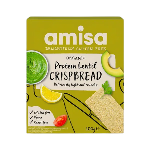 Amisa Org Gf Protein Lentil Crispbread 100g