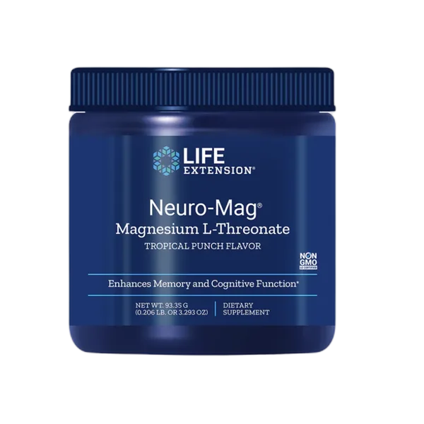 Life Extension Gf Neuro-Mag L-Threonate Tropical Punch Flavor 93.35g