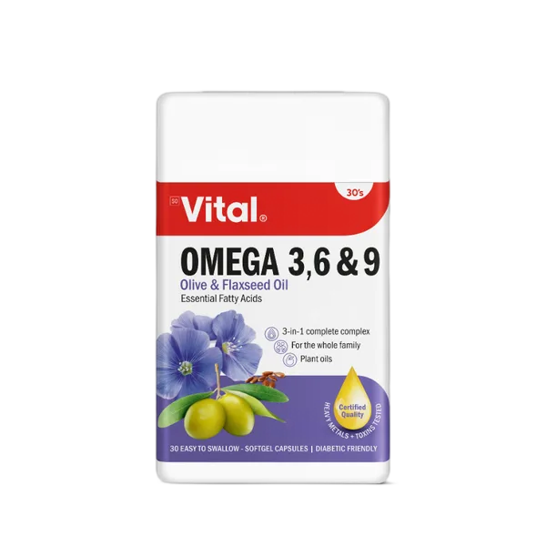 Vital Omega 3, 6 & 9 Caps 30’S