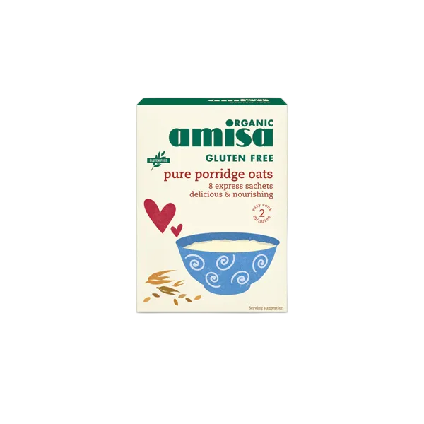 Amisa Org G/F Express Porridge Oats 8x27gm