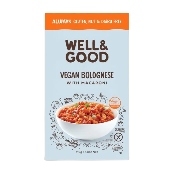 Well&Good Gf Vegan Bolognese With Macaroni 110g