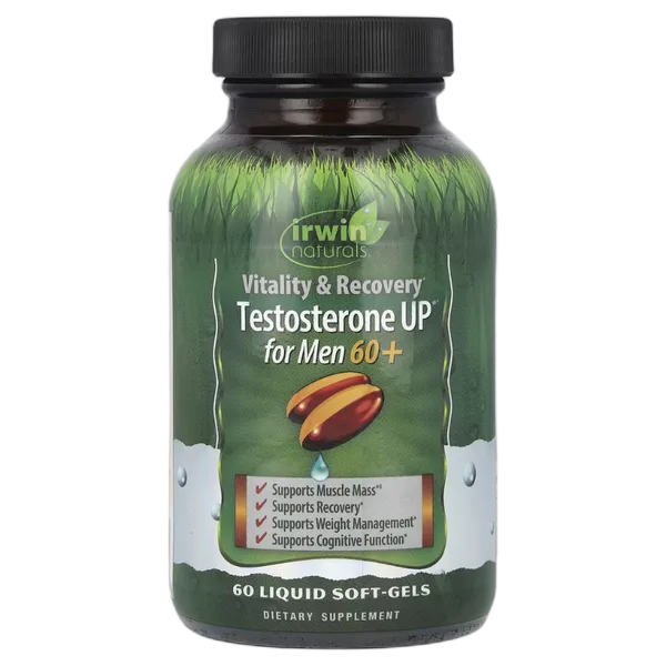 Irwin Naturals Testosterone Up Vitality & Recovery For Men 60+ 60 Liquid Softgels