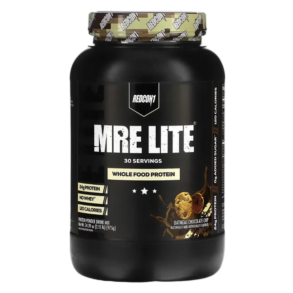 Redcon 1 Mre Lite Oatmeal Chocolate Chip Protein Powder Drink Mix 30svs 975g
