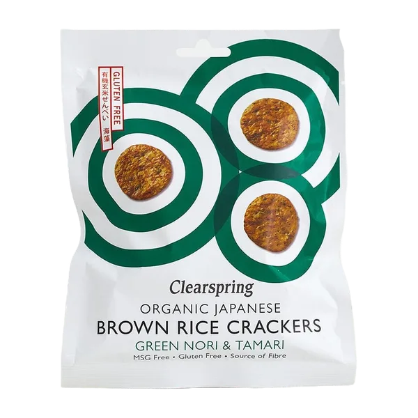 Clear Spring Org Gf G/Nori & Tamari Brown Rice Crackers 40g