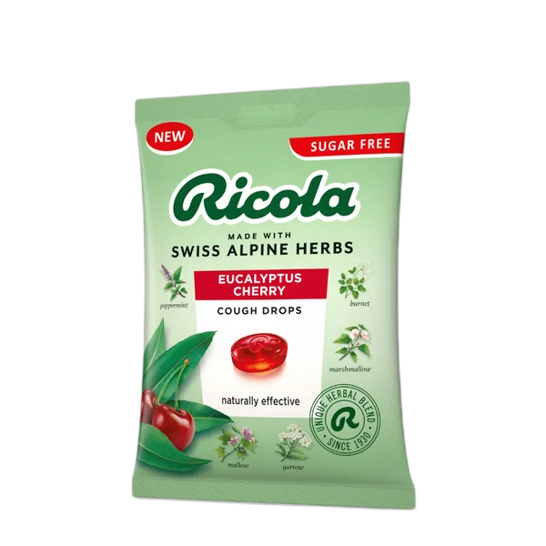 Ricola Sf Eucalyptus Cherry Cough Drops 70g
