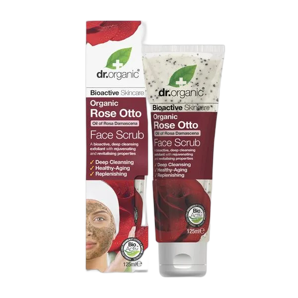 Dr Organic Rose Otto Face Scrub 125ml