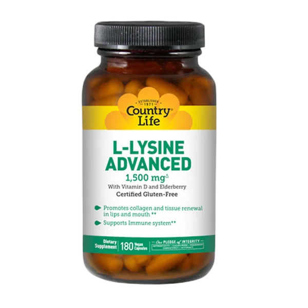 Country Life L-Lysine Advanced 1500mg 180'S