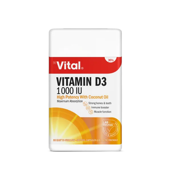 Vital Vit D3 1000 Iu Caps 30’S