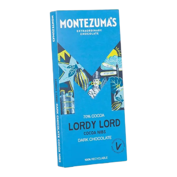 Montezuma'S L/Lord Cocoa Nibs Dark Choc (70% Cocoa) 90g