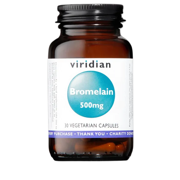 Viridian Bromelain 500mg Vcaps 30’S