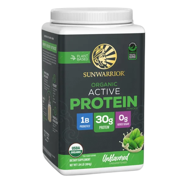 Sunwarrior Org Active Protein Unflavored Powder 20svs 884g
