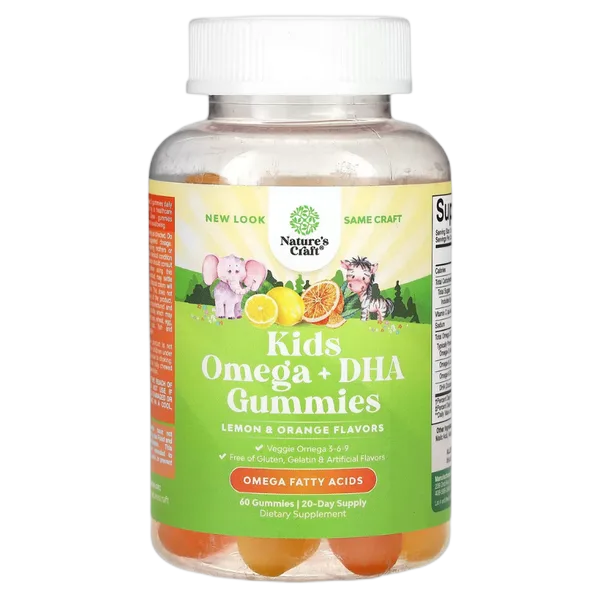 Nature’S Craft Kids Omega 3 & Dha Lemon & Orange Gummies 60’S