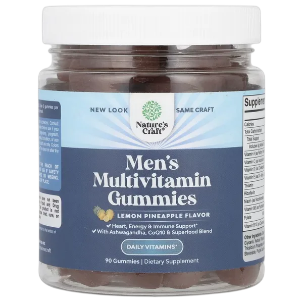 Nature’S Craft Men’S Multivitamin Lemon & P/Apple Gummies 90’S