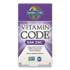 Garden Of Life Vitamin Code Raw Zinc 60s