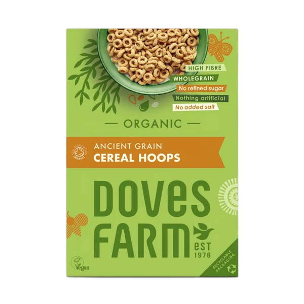Doves Org Ancient Grain Cereal Hoops 300g
