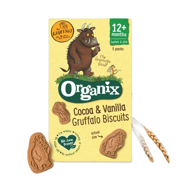 Organix Cocoa & Vanilla Gruffalo Biscuits (5x20g) 100g