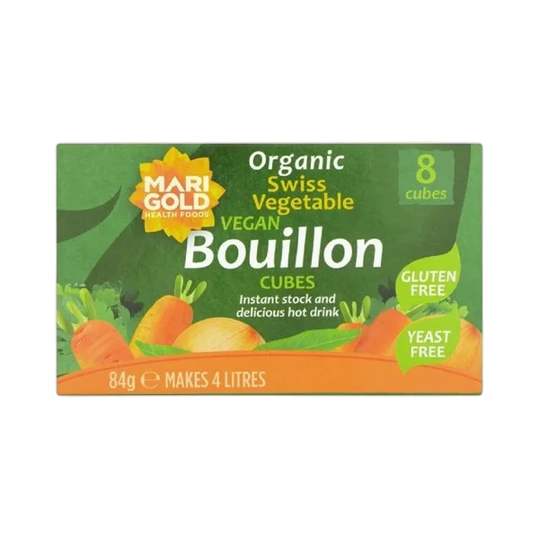 Marigold Org Swis Veg Bouillon Gluten Free Yeast Free Cubes 8x84gm
