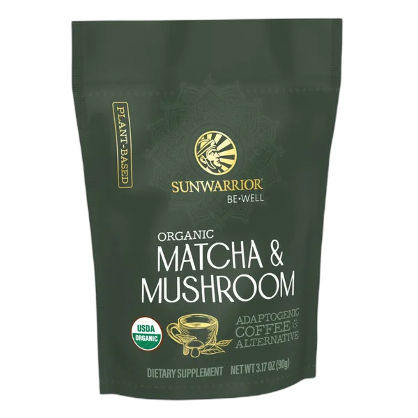 Sunwarrior Be Well Org Matcha & Mushroom Powder 90g