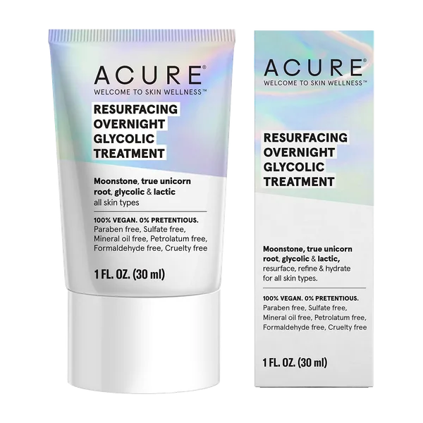 Acure Resurfacing Overnight Glycolic Treatment Facial Cream (1oz) 30ml