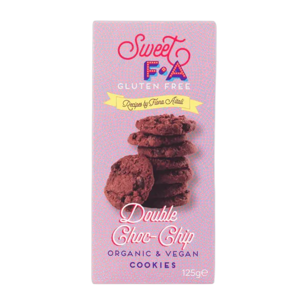 Sweet F.A Gf Org Double Choc Chip Cookies 125g