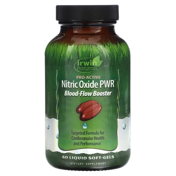Irwin Naturals Pro-Active Nitric Oxide Power Blood-Flow Booster 60 Liquid Softgels