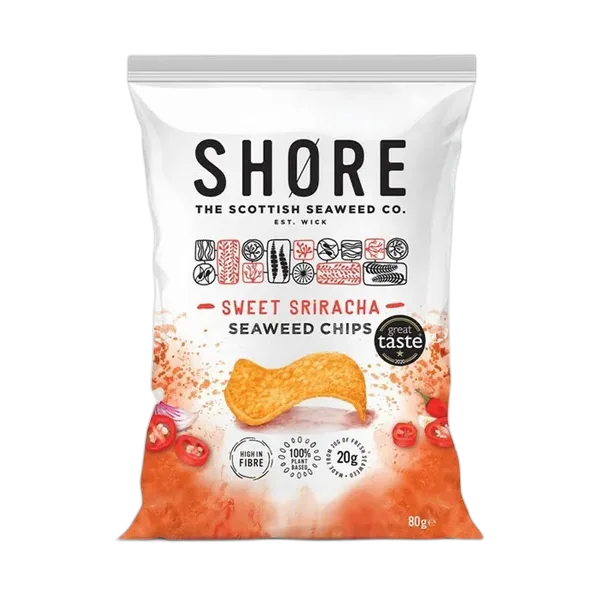Shore Sweet Sriracha Seaweed Chips 80g