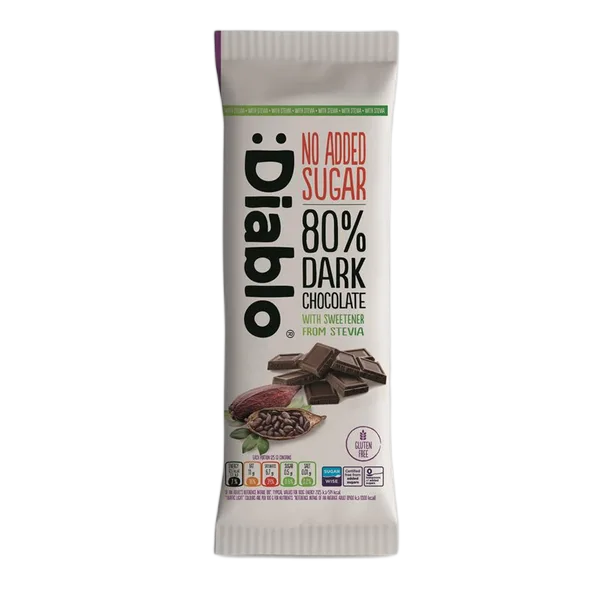 Diablo Nas Gf Milk Chocolate Almonds With Stevia 75g