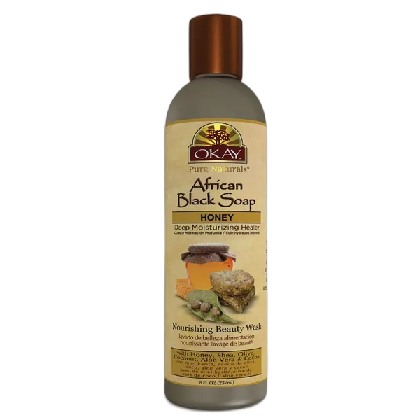 Okay African Black Liq. Honey Soap 8oz/237ml #Ok-Sablhon8