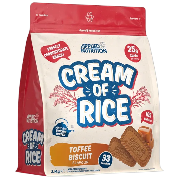 Applied Nutrition Cream Of Rice Toffee Biscuit Flavor (33svs) 1kg