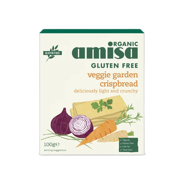 Amisa Org G/F Garden Veggie Crispbread 100gm