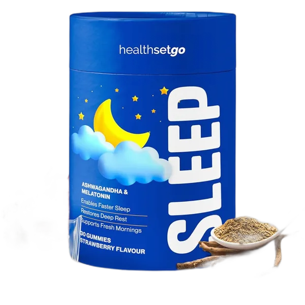 Health Set Go Sleep Ashwagandha & Melatonin Strawberry Gummies 30’S