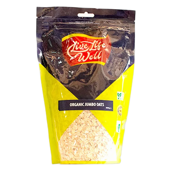 Live Life W Organic Jumbo Oats 500gm
