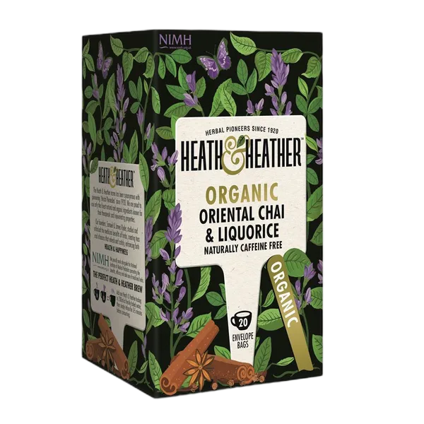Heath And Heather Organic Oriental Chai & Liquorice Tea 20'S