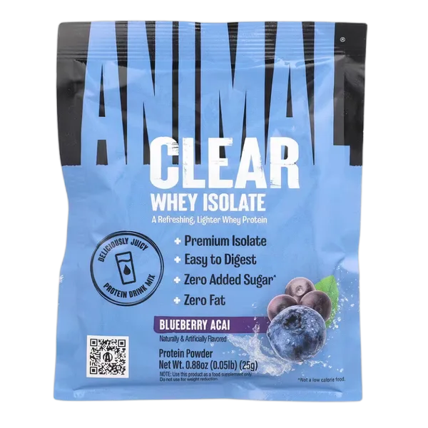Un Animal Clear Whey Isolate B/Berry Acai Prot. Pwdr 25g