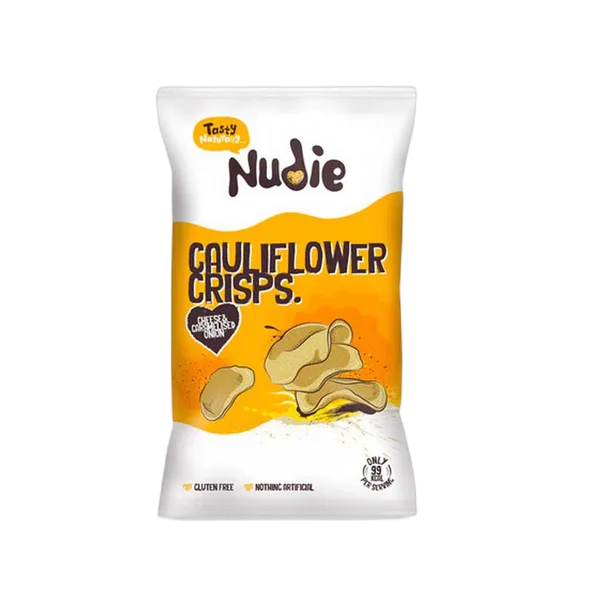 Nudie Gf Cauliflower Cheese & Caramelised Onion Crips 80g