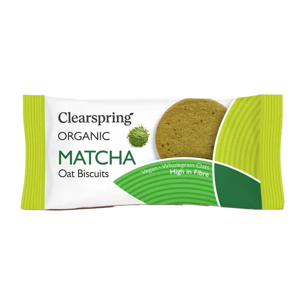 Clearspring Organic Matcha Wholegrain Oat Biscuits 40g